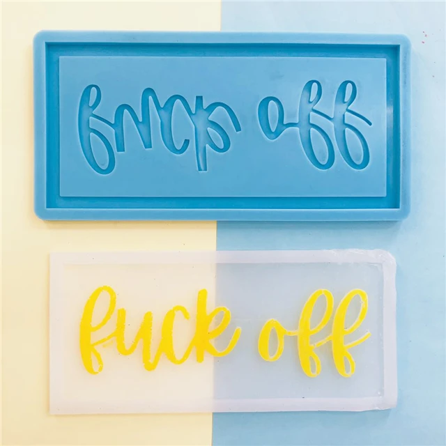 

B875 Silicone Mold Wall Hanger OFF Wall Hanging Silicone Mold Offensive Sign Mold, Stock or customized