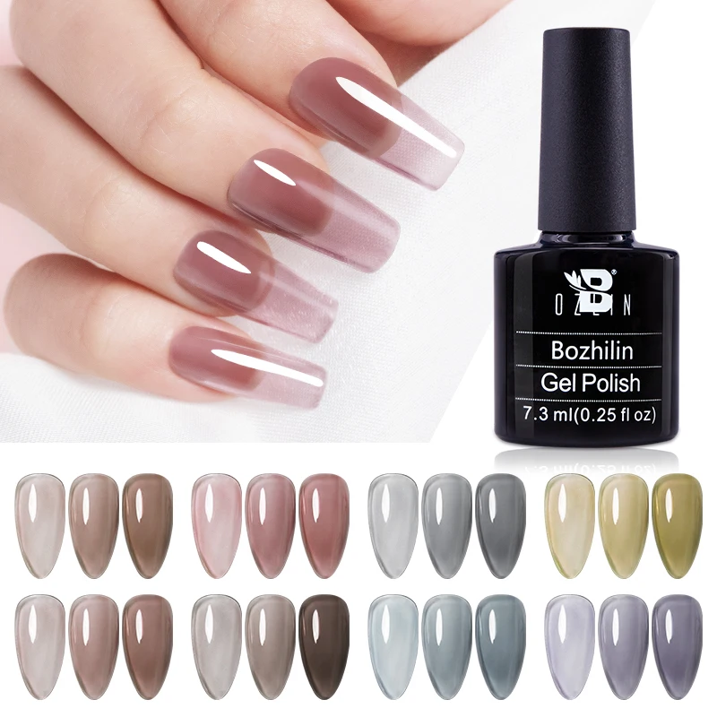 

Ready To Ship New Arrival Jelly Gel Polish Soak Off Glaze Gel Summer Nail Led Gel Polish, 12 colors