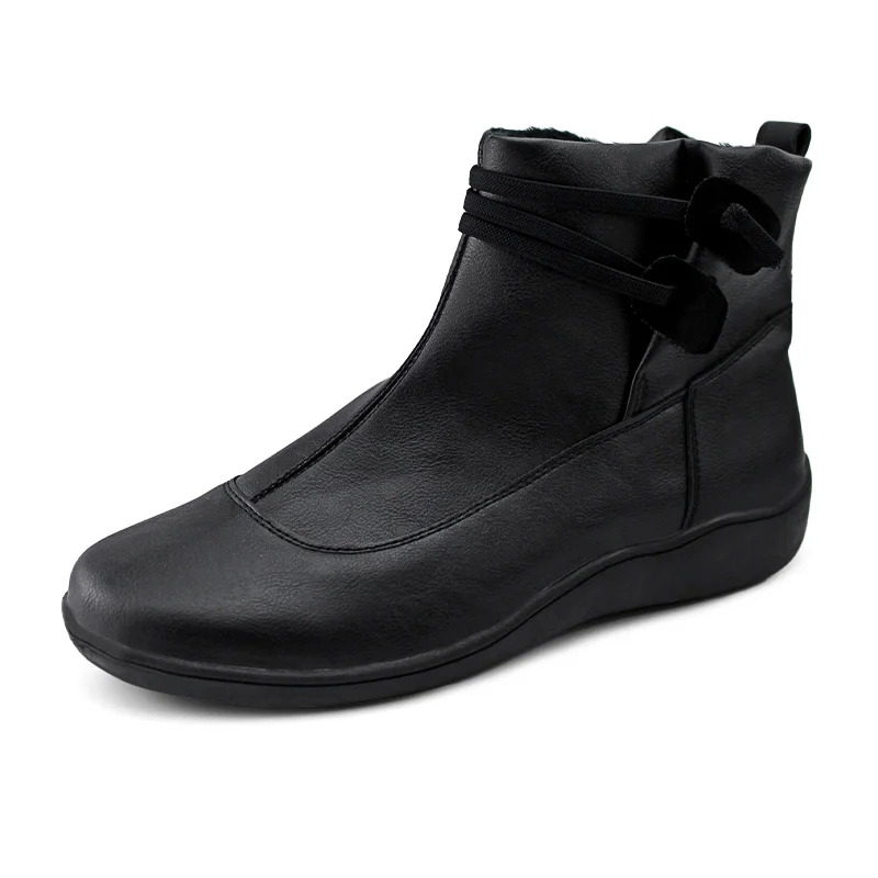 

Women's Slip-On Winter Boots Casual Waterproof Ankle Bootie