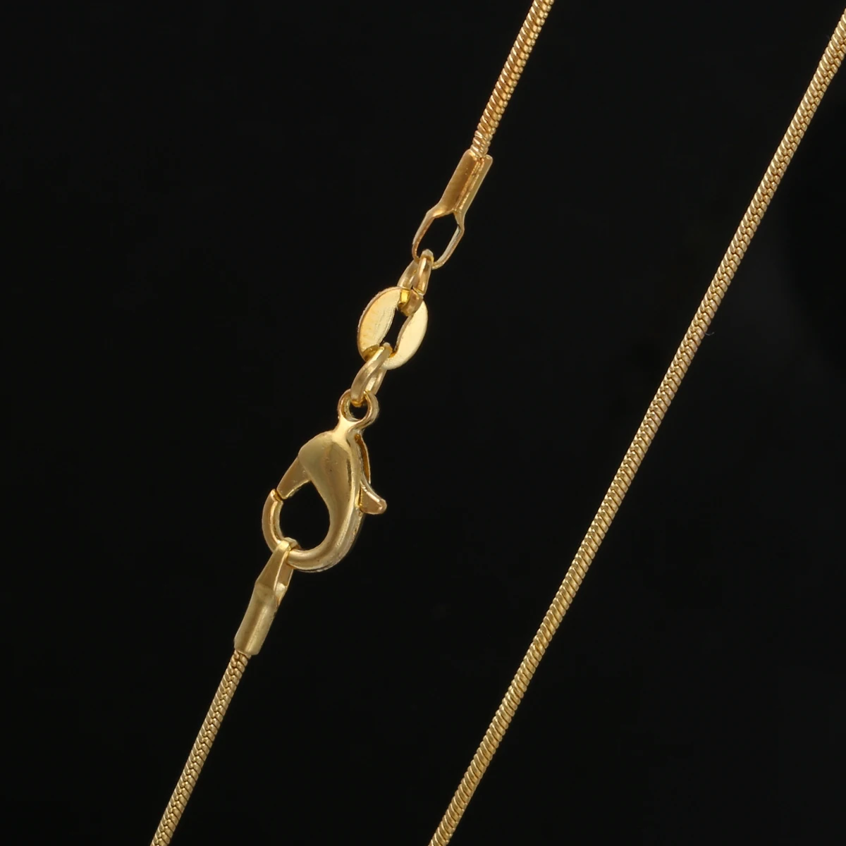 

China Manufacturer Bulk Brass Material 18K Gold Plated Snake Chain necklace jewelry chain For Necklace Making