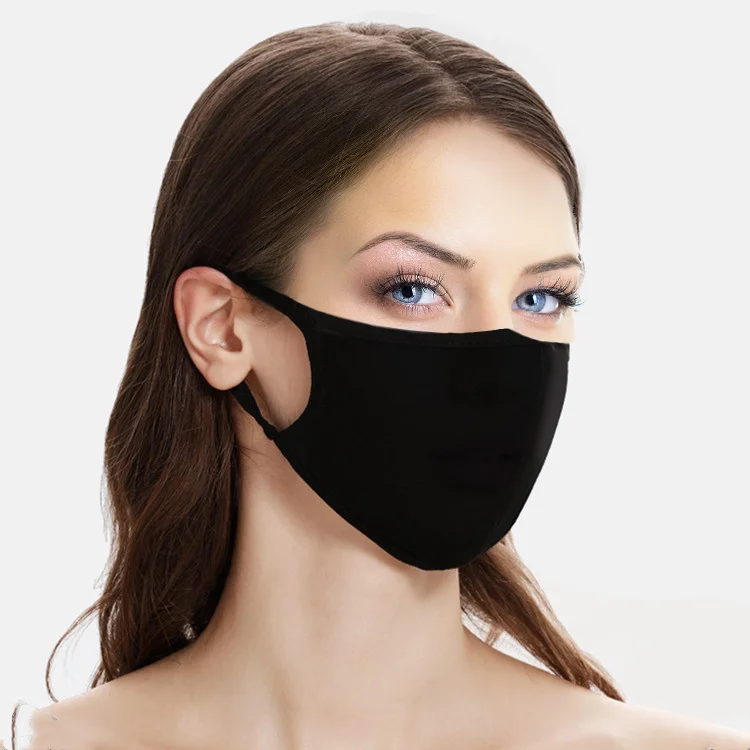
Wholesale Anti Cold black cotton washable dust facemask OEM mouth muffle 