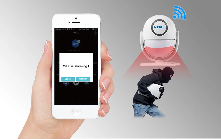 WIFI Home Security Alarm System Works with Alexa Smart App 120dB PIR Main Panel 