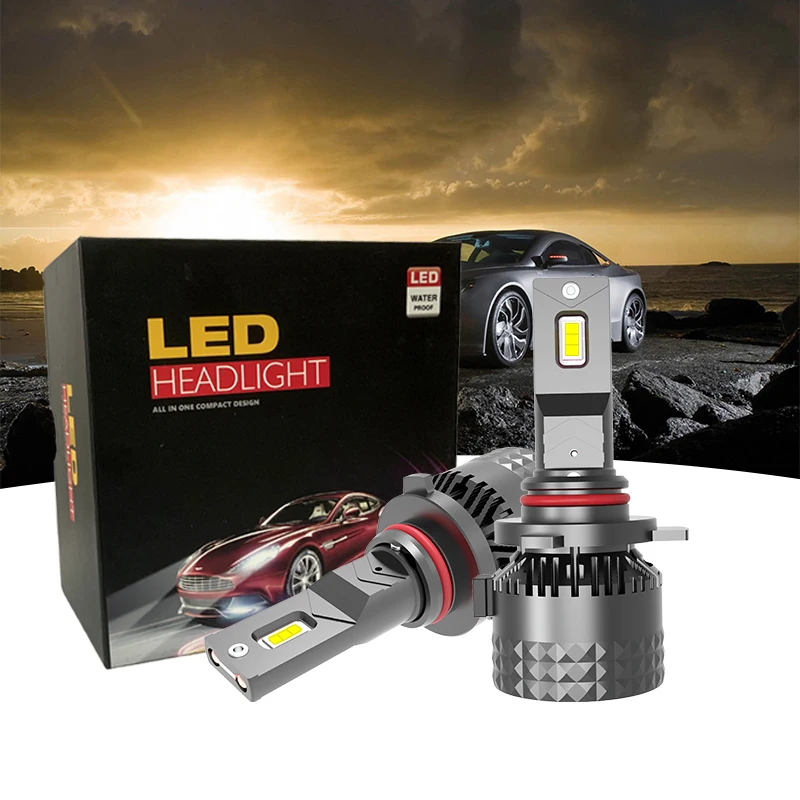 High Low Beam Car Led Headlight 12000Lm/Bulb H7  H13 H1 H3 H4 880 9005 9006 9012 Fan Cooling Head Light