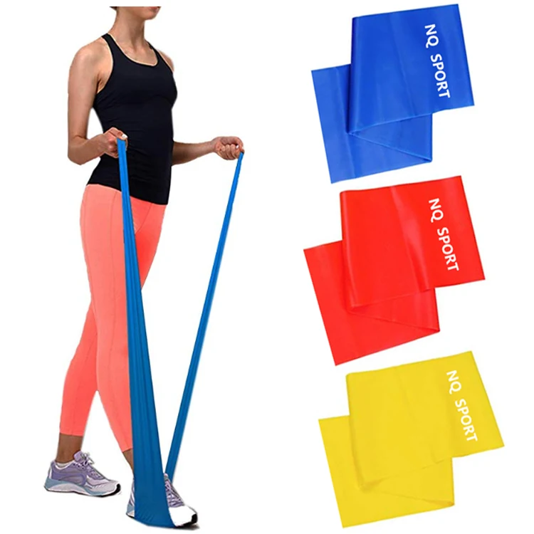 

Yoga stretching resistance sheet fitness body TPE elastic band home multi-functional stovepipe plastic resistance band set, Blue & purple & pink