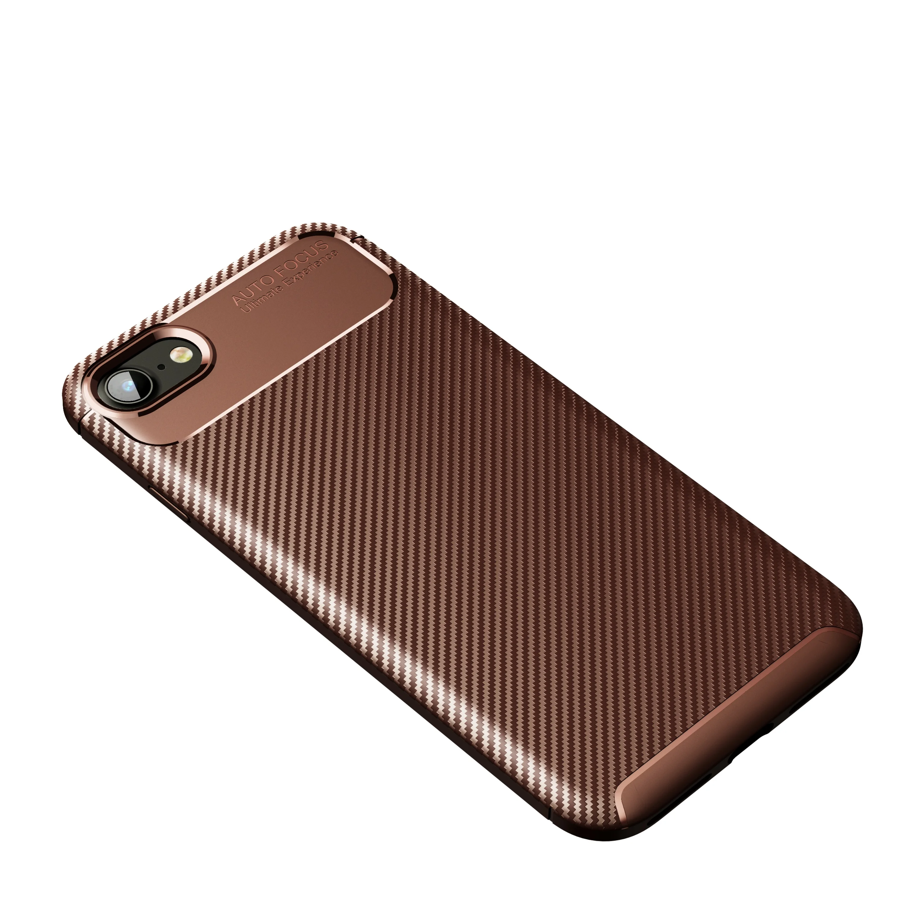 

Wholesale Soft TPU Non-stick Fingerprint Carbon Fiber Phone Case For Iphone SE2, Multi-color, can be customized