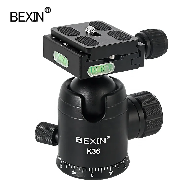 

BEXIN factory wholesale custom adjustable aluminum alloy head big tripod ball head camera ball head for dslr camera tripod