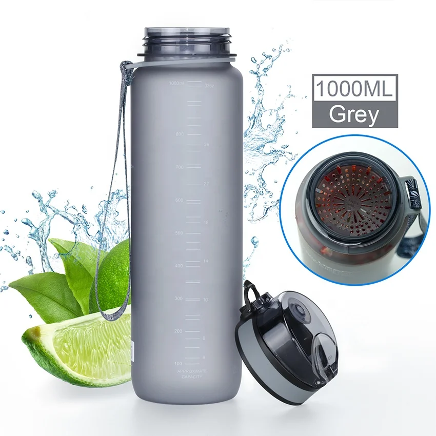 

1 liter best selling stocked UZSPACE tritan water bottle, Pink, gray,blue, green