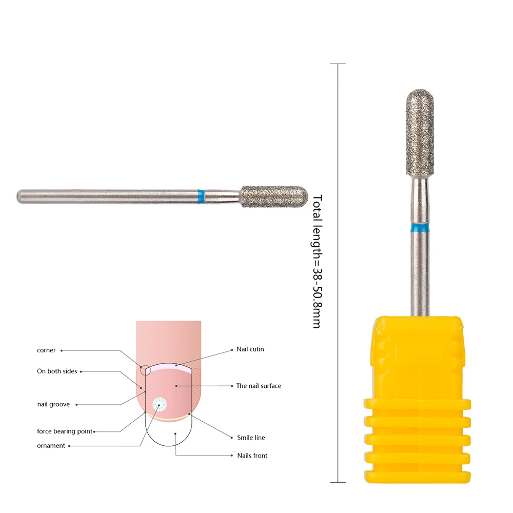 

Nail Beauty Supply Cleaning Tool Diamond Nail File Drill Bit, Silver or customzation