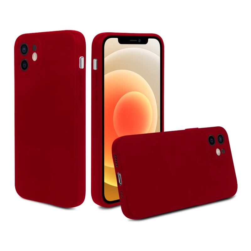 

Premium Microfiber Lining Eco Friendly Phone Case for iPhone 11 XR 12 Customizable Anti Scratches Liquid Silicone Case