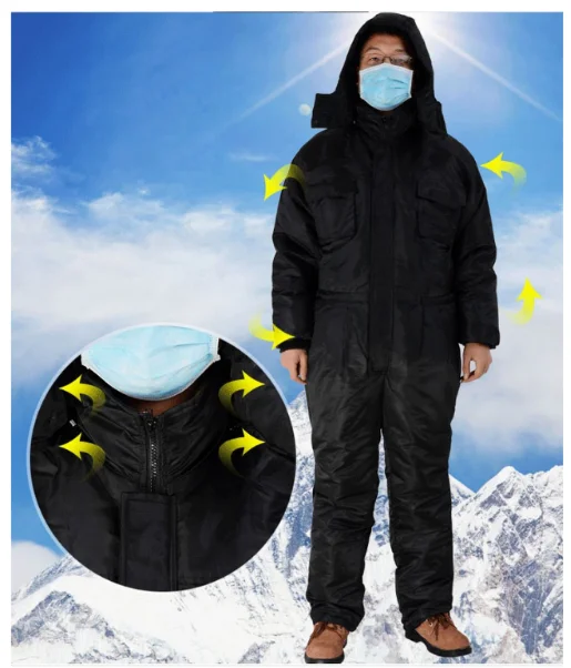 2019 服装新设计冷服装 oem 定制冷室存储冷冻机冬季穿工作服西装服装