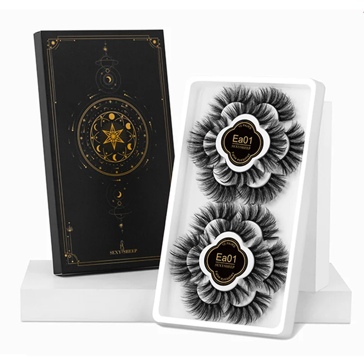 

25 mm 3d Mink Eyelash Boxes Custom Eyelash Brush, Black color