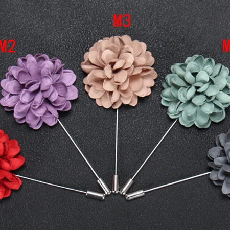 

latest good quality flower lapel pin for mens' suits, Picture