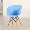 Directly manufacture wholesale stacking stackable fancy free sample living room brown armless back arm plastic chairs for common