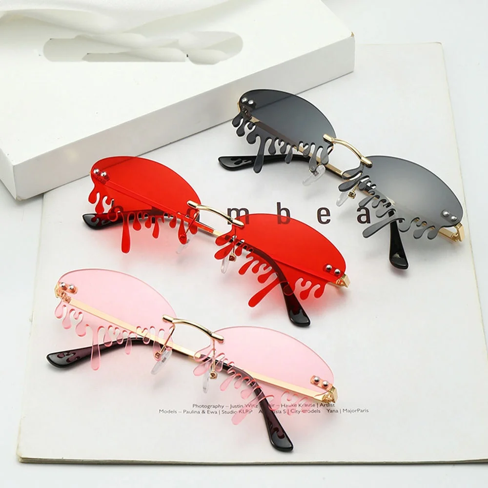 

2021 Newest fashion glasses women shade drip sun glasses, Custom colors