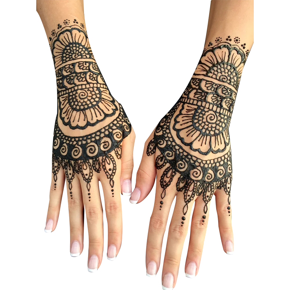 

Stencil sticker tattoo flower diy body custom tattoo sticker, Black