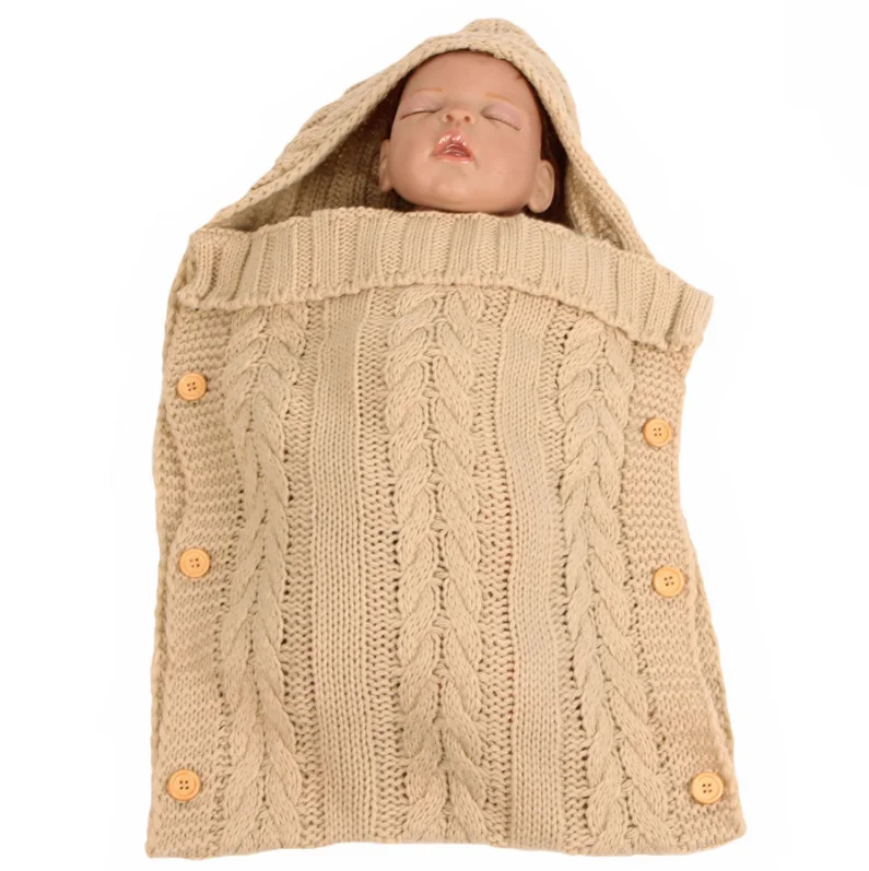 

New Style Newborn Baby Wrap Swaddle Blanket Knit Sleeping Bag Sleep Sack Stroller Wrap