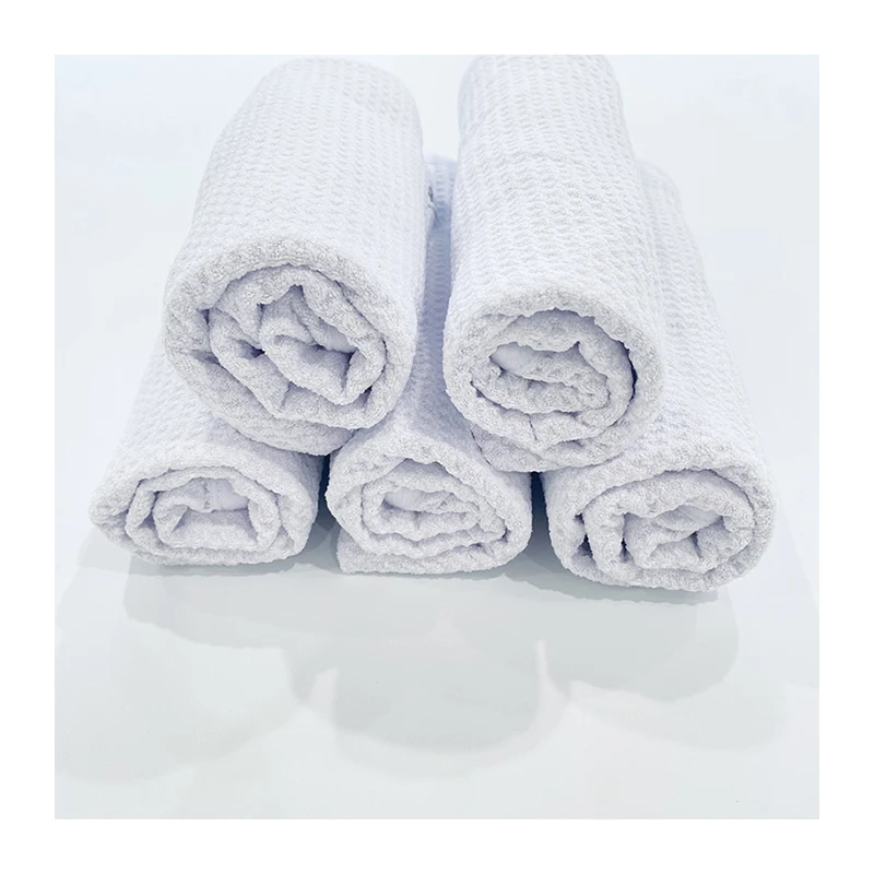 Stock 30x60 Microfiber Waffle Sport Towel Soft High Absorption Quick Dry Laser Engraving Gym Beach Golf Towel Customizable Color