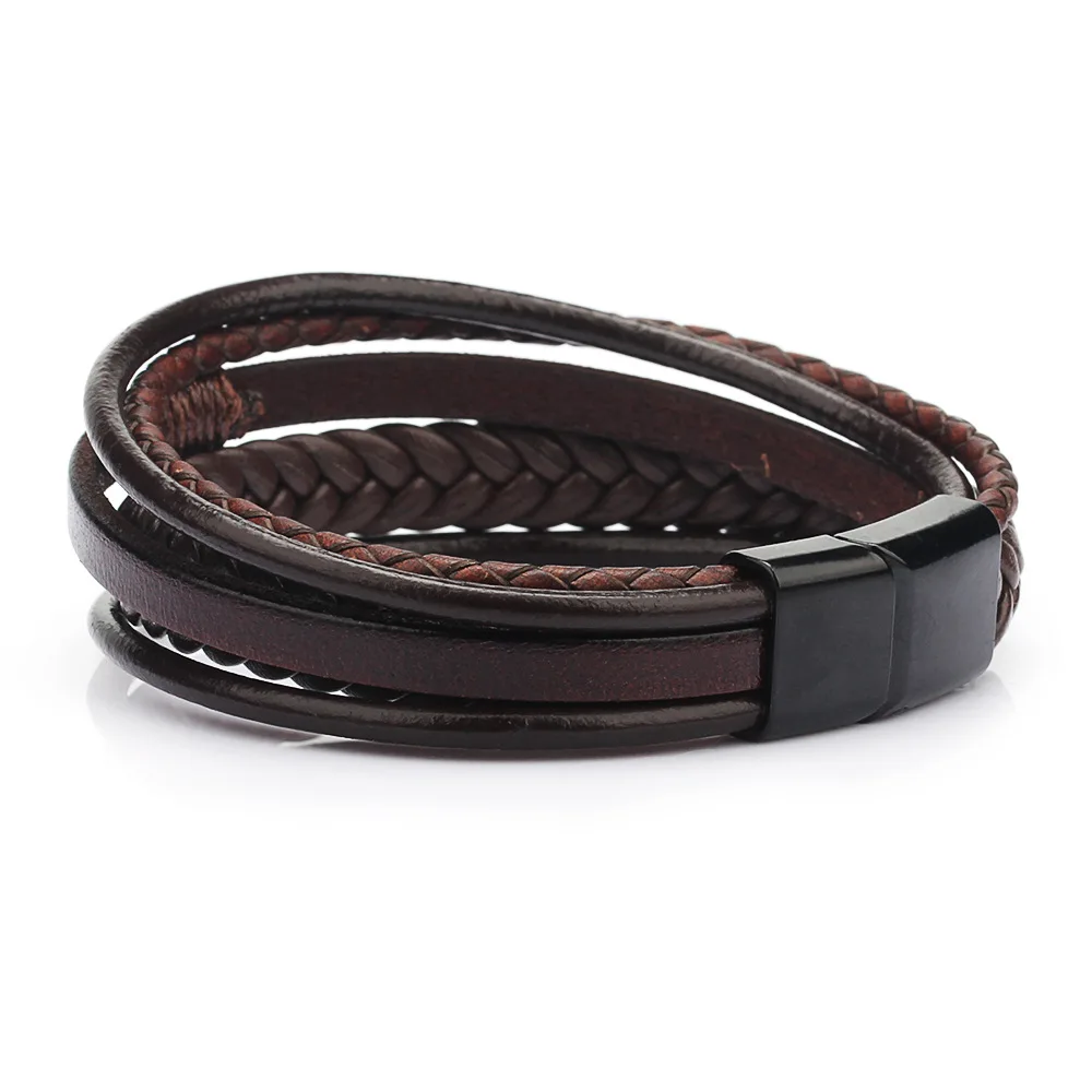 

Hot sale party bracelet men's leather bracelet trendy personality