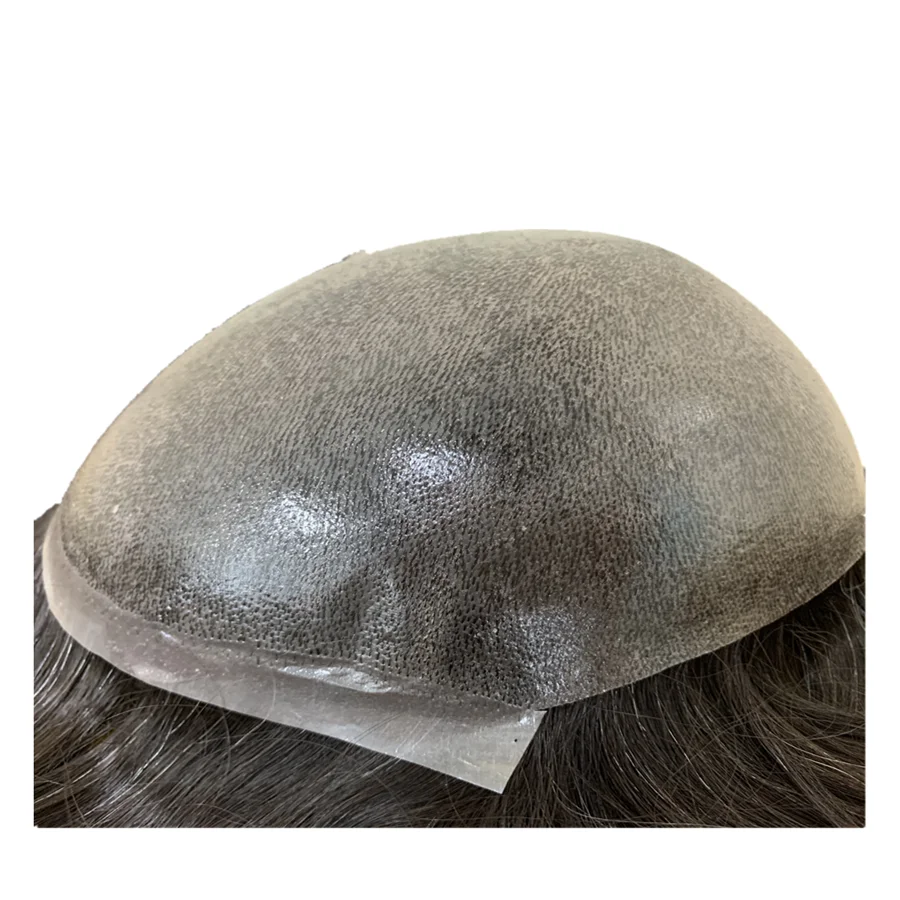 

0810 Thin Skin injection Indian Remy Hair toupee for men US free shipping