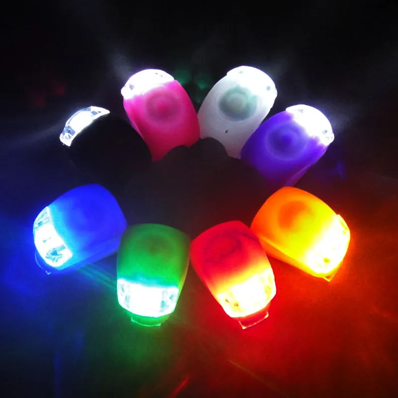 

Led Bicycle Lights Silicone Bike Light Head Front Rear Wheel Lamp Waterproof Bicycle Accessories Cycling Front Led Light, Multi colors