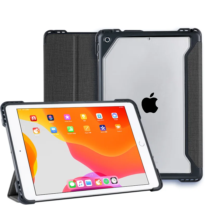 

JUNCHI Leather 10.9 de Folio 10.2 Cover for iPad 8 Case