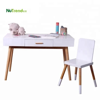 Wood Modern Children Table Simple Kids Study Table And Chair Set