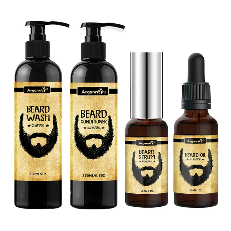 

18 Years Experience Factory Arganrro Mens Beard Shampoo Gift Set For Hair Growhth And Moisturize