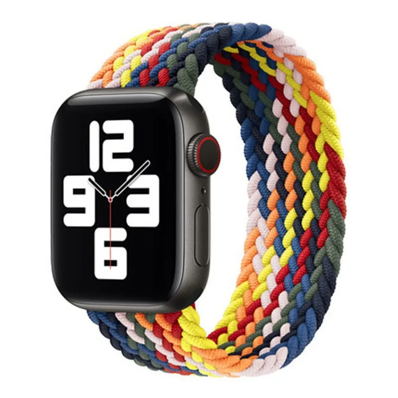 

Colourful Smart Watch Strap Womens Nylon Braided Loop Elasticity Band For Apple Watch Series 6 5 4 3 SE Watch Bands, 20 colors