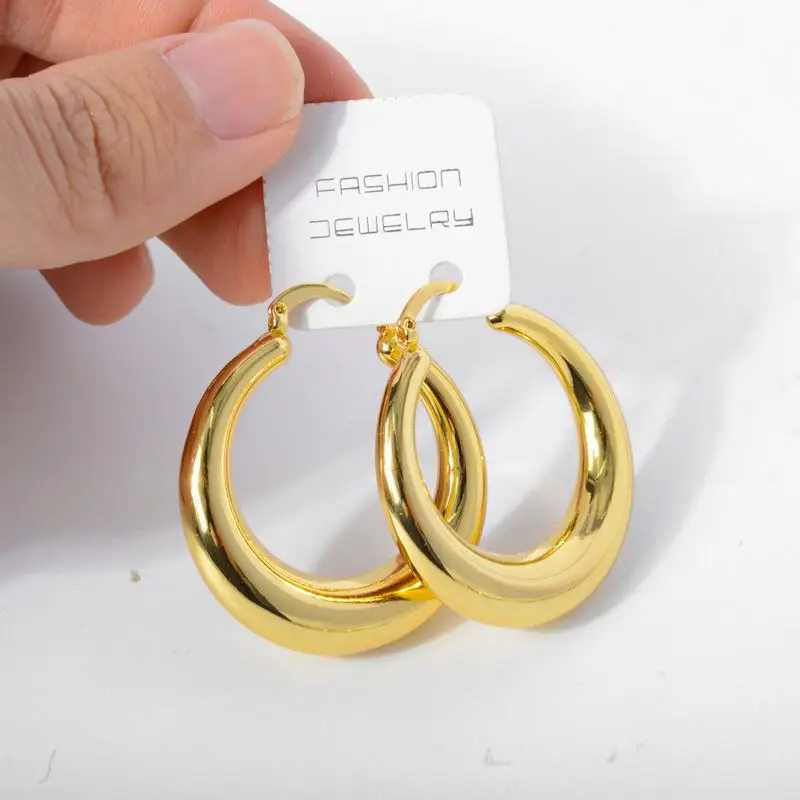 

Fashion Women Wedding vershal ins new trend hoop 18k gold plated g