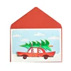 2020 Happy Holiday Car Wrap Tree Christmas Cards, Funny 3D Handmade Greeting Cards