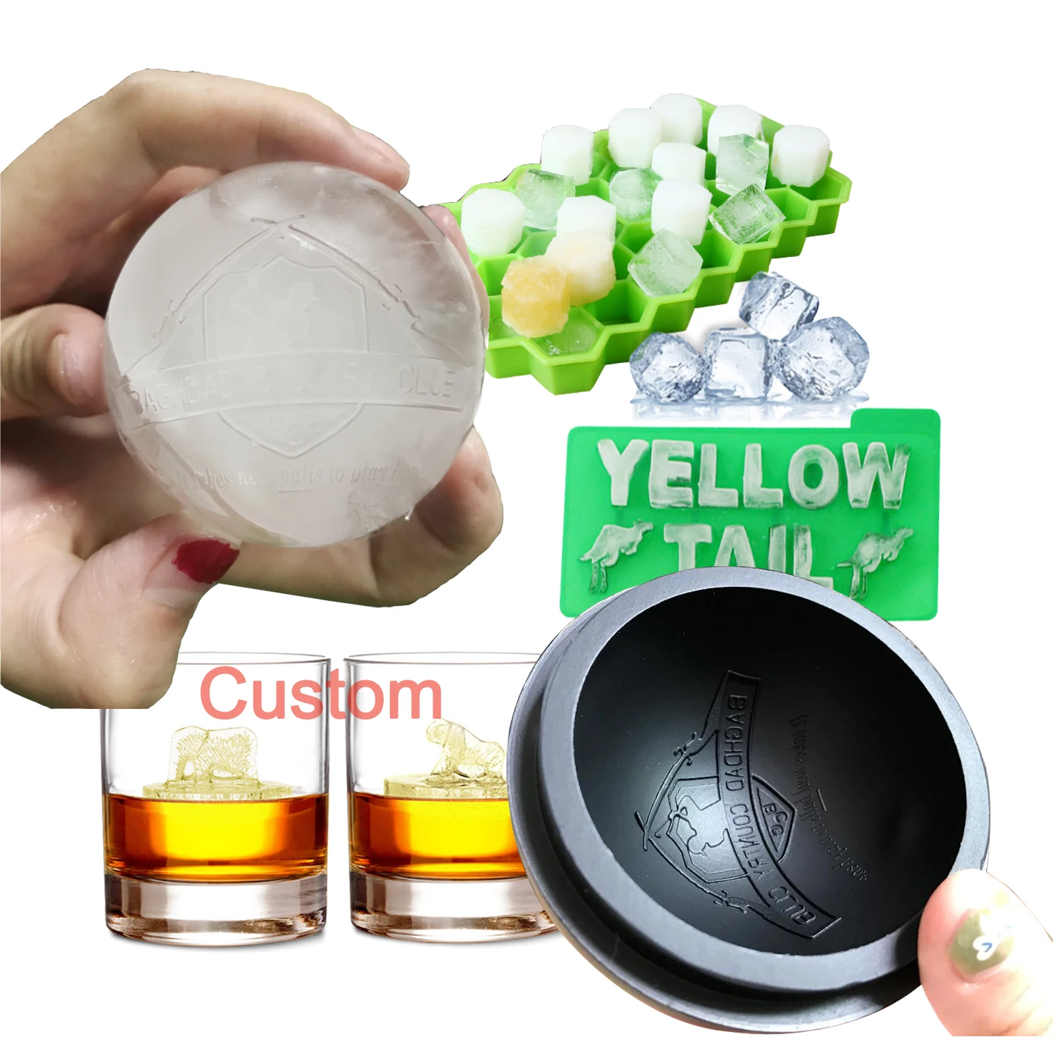 Renjia Custom Bestseller Silicone Ice Ball Maker 2.5 Inch Clear Sphere