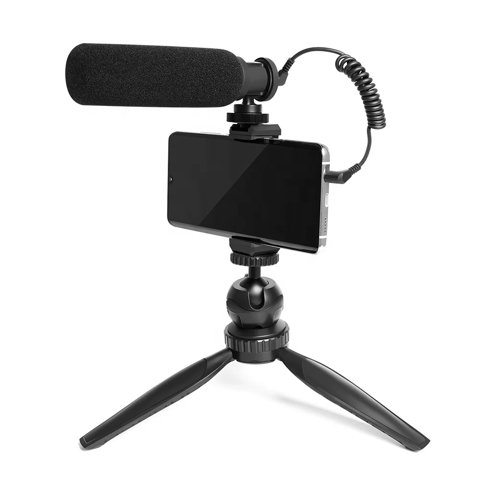 

MAONO Vlog Microphone kit For Communication Portable Mic Shotgun Microphone Mobile Tripod Stand