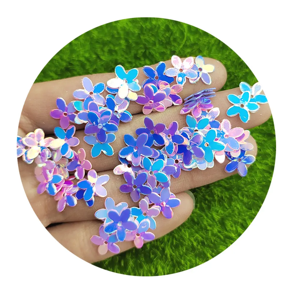 

Wholesale 10MM Loose 3D Daisy Flower Sequins Glitters For Garment Sewing Crafts Slimes Nail Art Wedding Party Supplier