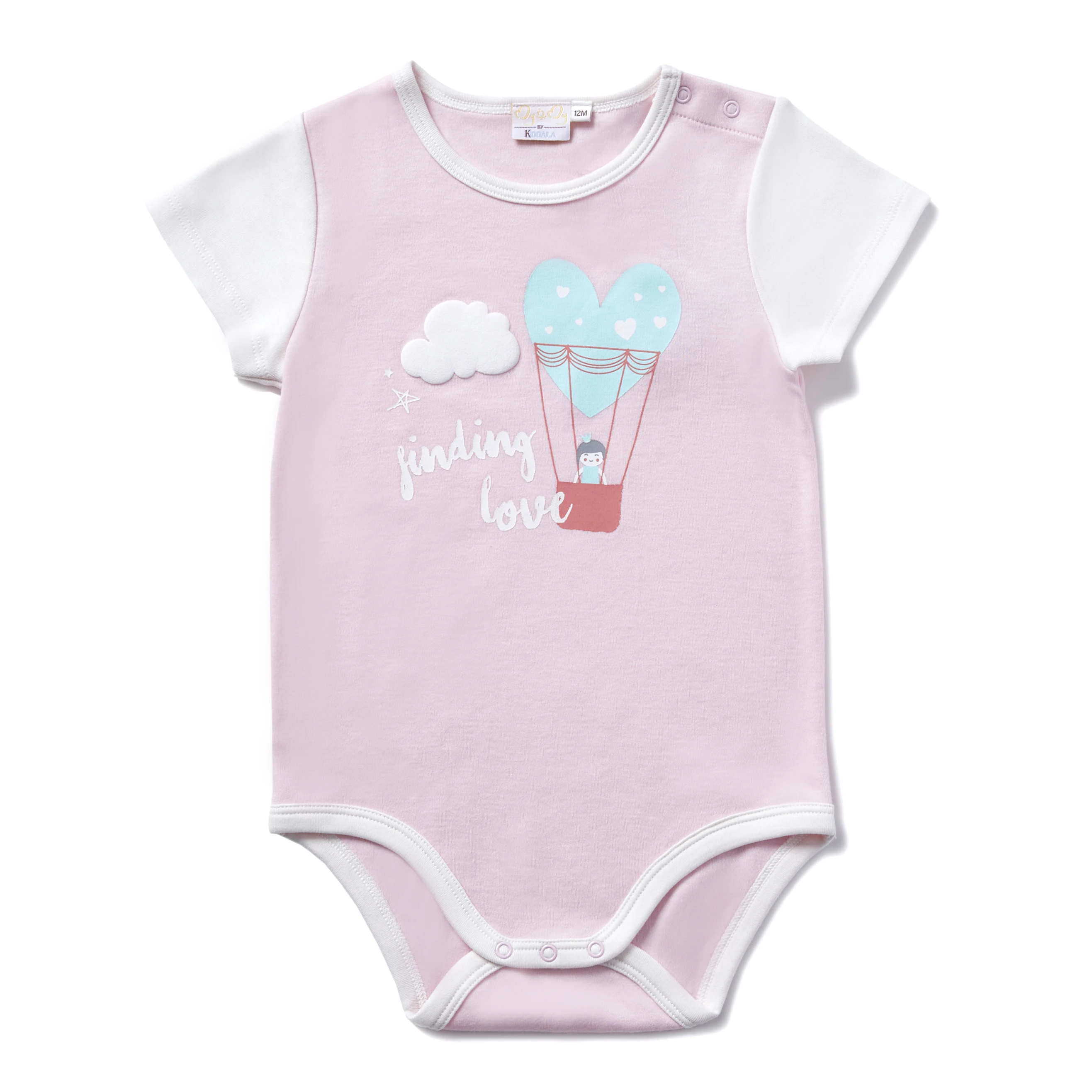 

Factory Cotton O-Neck Printed Short Sleeve Summer Romper For Baby