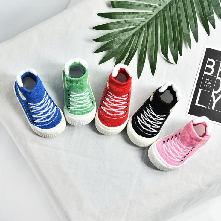 

New Arrival Anti-Slippery Baby Shoes With Rubber Sole Best Choice For Prewalker Fashion Baby Sock Shoes