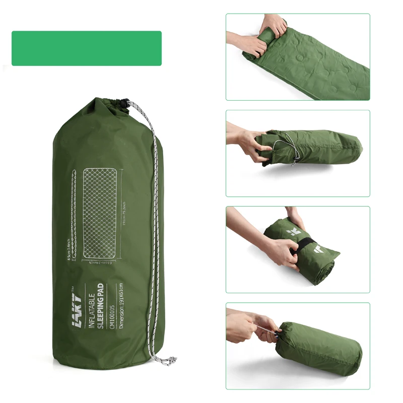 Inflatable Ultralight Camping Sleeping Pad Mat W/ Travel Bag Backpacking Hiking 