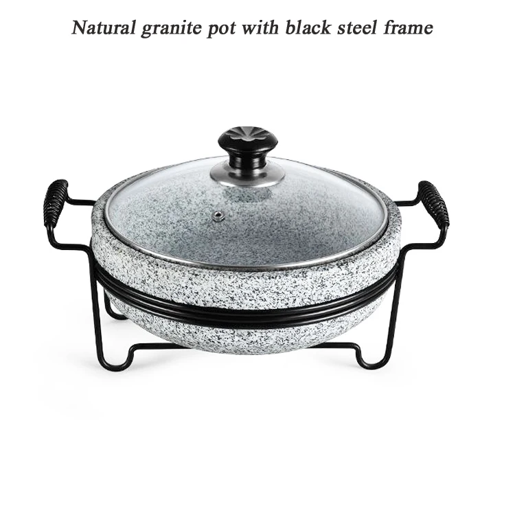 Hot Sale Korea Natural Stone Pot Korean Stone Cookware Large Stone Pot