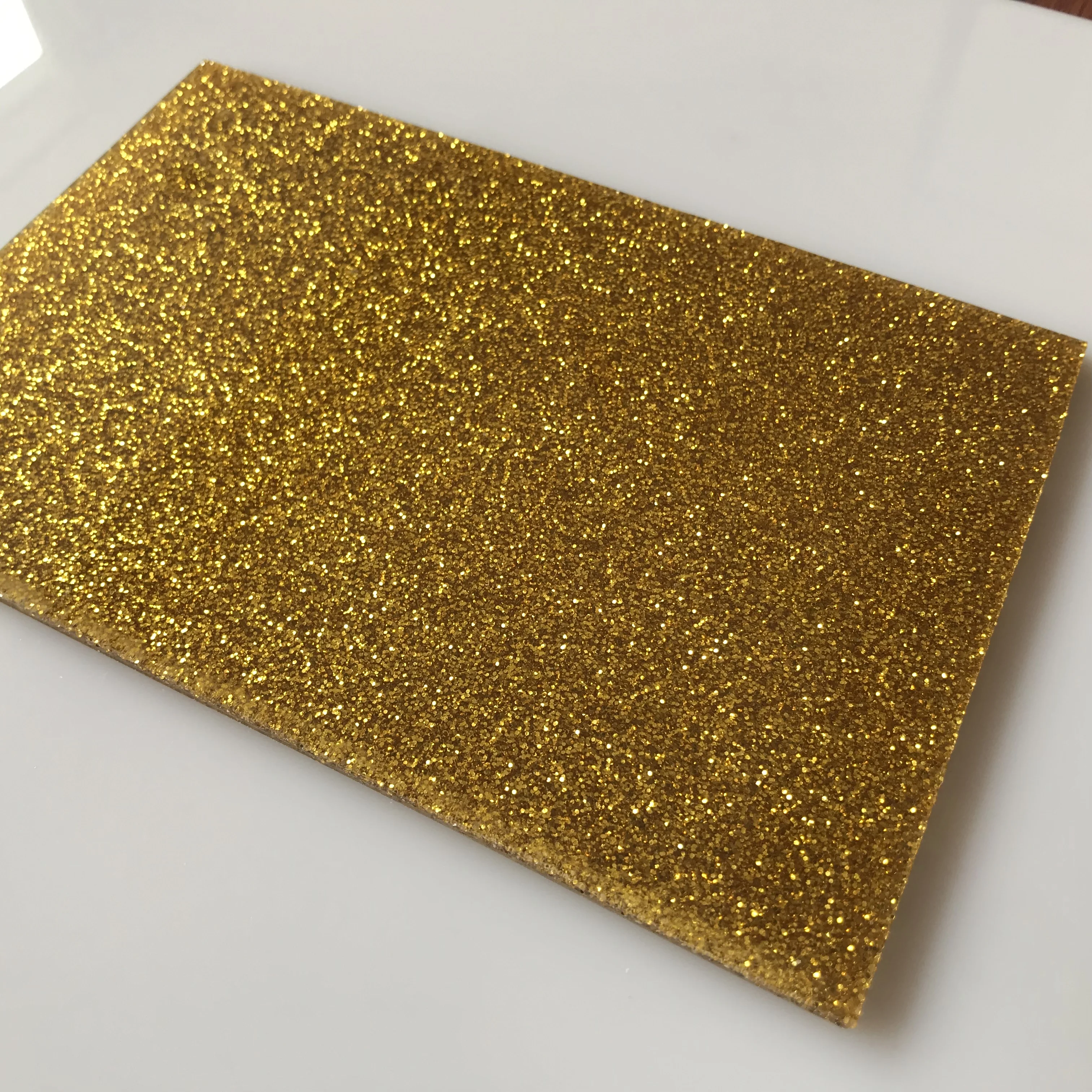 Glitter topped acrylic board