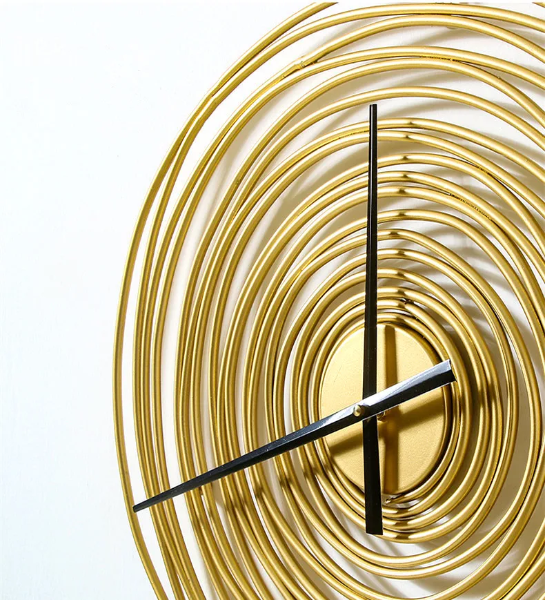 

3D Metal Gold Growth Ring Clock Function Home Wall Decor
