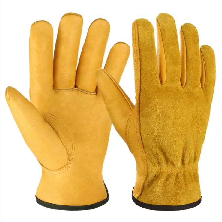 
Favor design split cow work leather mechanic gloves for hand protection and general industry 