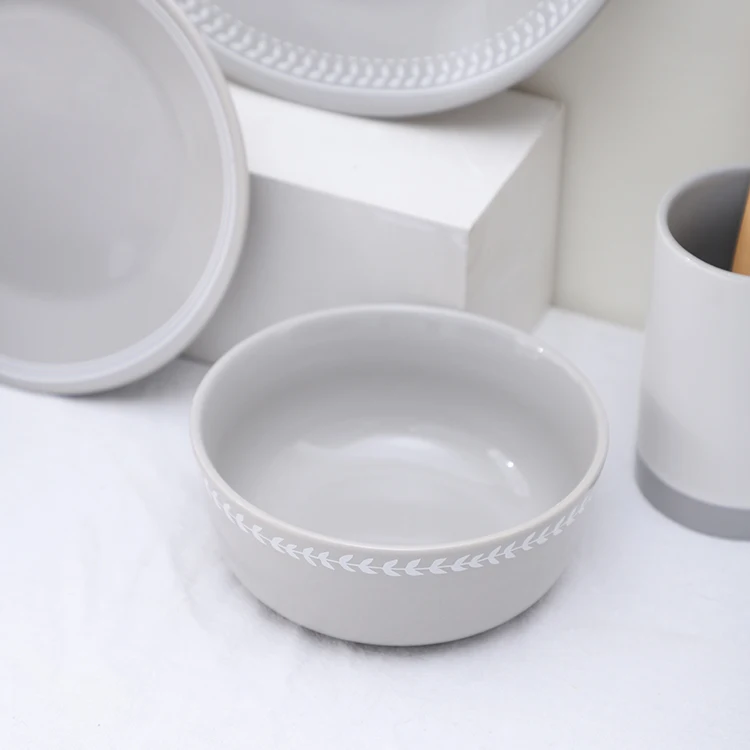 Wholesale decal restaurant food serving gray tableware porcelain dinnerware sets .jpg