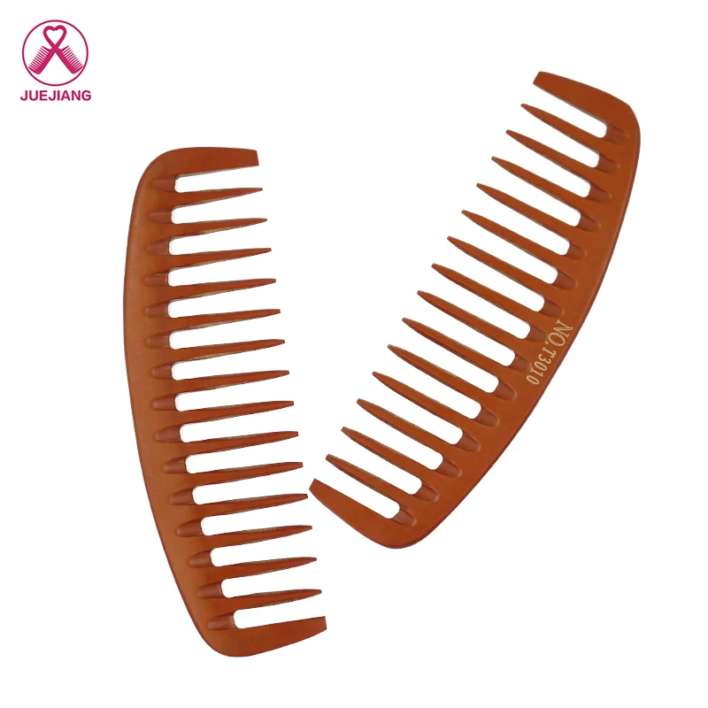 

Free Logo High Heat Resistant Wood Bakelite Comb Anti Static Hair Cutting Wide tooth Comb For Home Barber Use, Picture