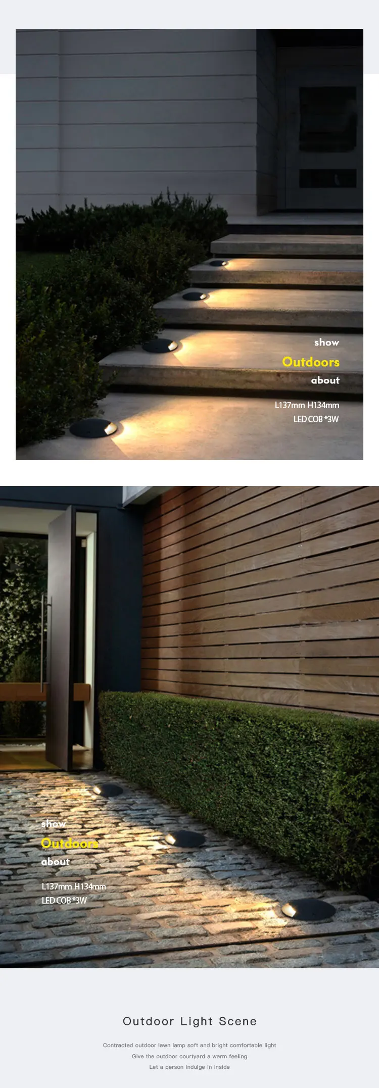 Outdoor aluminum waterproof ip67 step light 3W/6W/10W recessed Led underground Light garden lamp