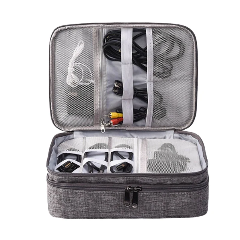 

Electronics Orgganizer Bag Digital Organizer Double Layer Cable Organizer Bag