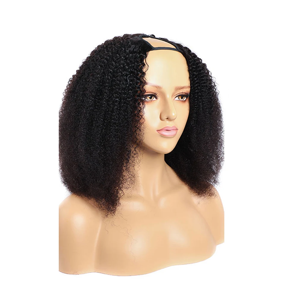 

African Lady Curly Hair Headdress Short Lace Closed Adjustable Front Wig hairpiece
