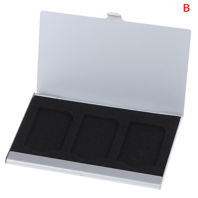 

3 in 1 Aluminum Alloy SIM Card Holder Memory Card Storage Case Holder Protector