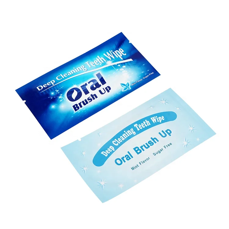 

Hot Sales Teeth Whitening Finger Wipes Daily Use Teeth Wipe, Blue