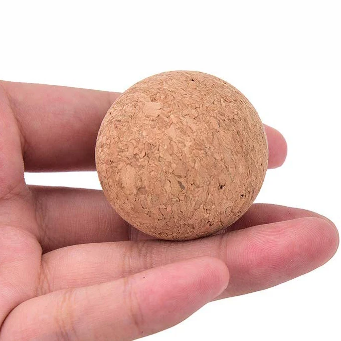 

Natural Wood custom large  cork balls manage with laser logo