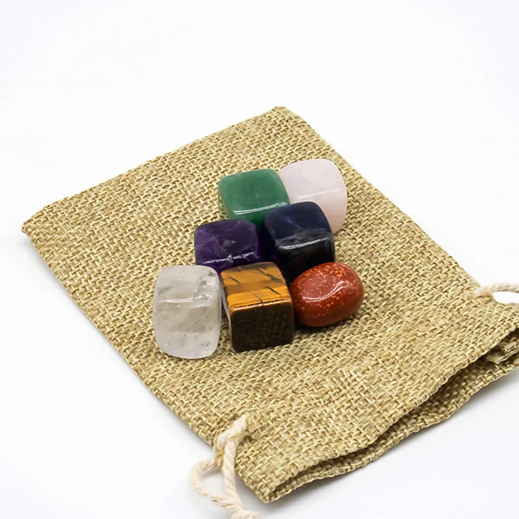 

7 Chakra Palm Natural Stone Reiki Healing Crystals Gemstones Decor chakra stones for meditation gifts Chakra Stones set