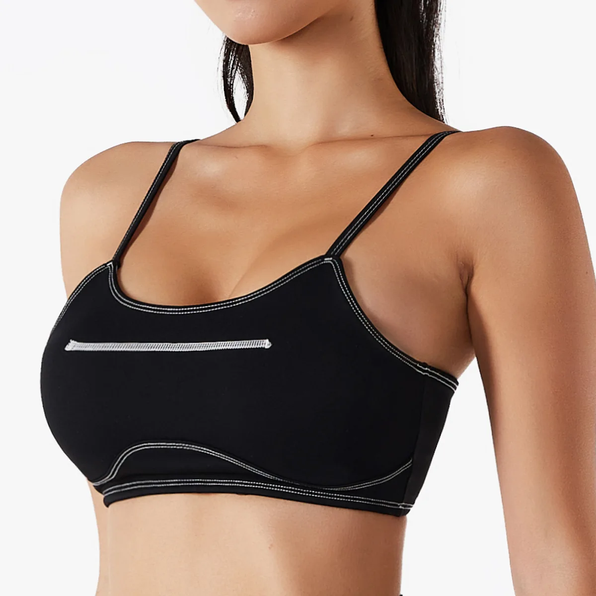 

Top Quality Running Vest Workout Crop Tops High Impact Yoga Bra Full Cover High Neck Fitness Sports Bra for Women